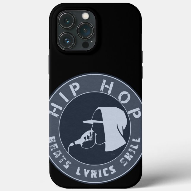 Black Guy in Hoodie Rapping on the Mic Case-Mate iPhone Case (Back)