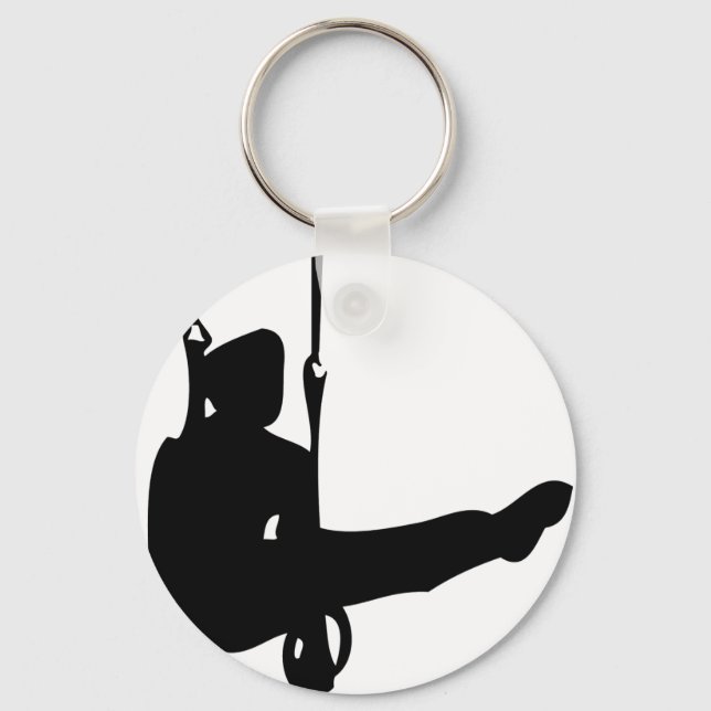 black gymnast icon key ring (Front)