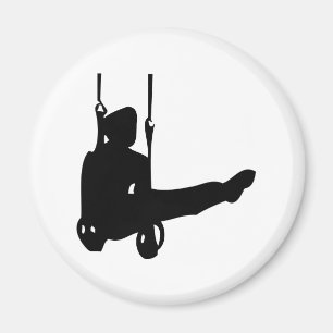black gymnast icon magnet