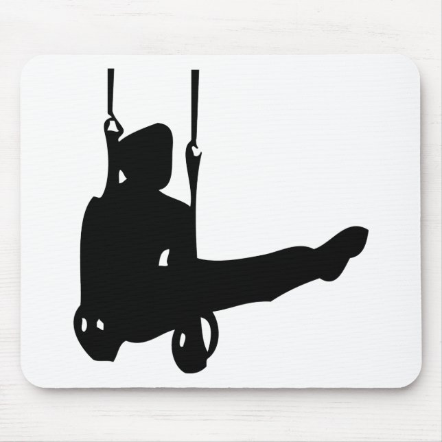 black gymnast icon mouse pad (Front)