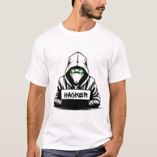 Black Hacker T-Shirt Design