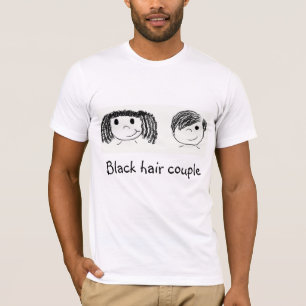 Black hair couple - Boyfriend T-Shirt
