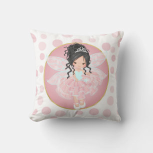 Black Hair Pink Fairy Cushion
