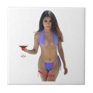 Black-haired Bikini Beauty Thunder_Cove  Ceramic Tile