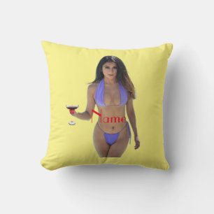Black-haired Bikini Beauty Thunder_Cove Cushion