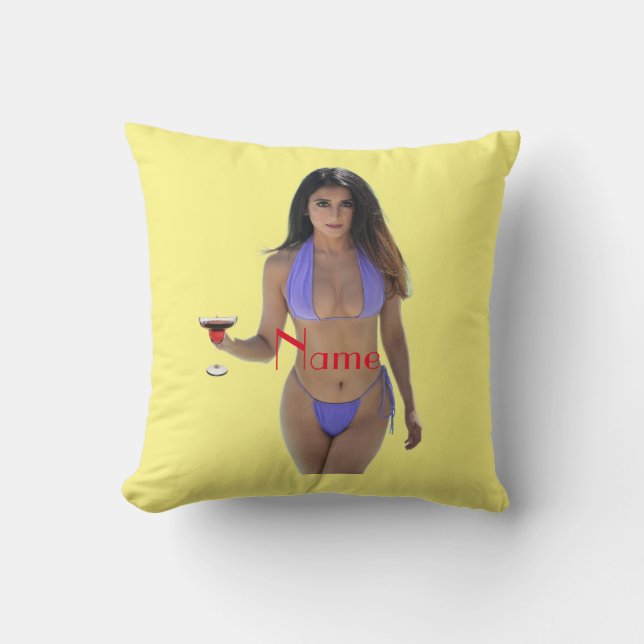 Black-haired Bikini Beauty Thunder_Cove  Cushion (Front)