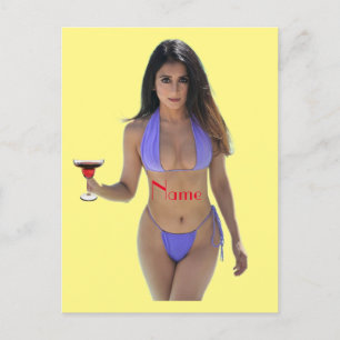 Black-haired Bikini Beauty Thunder_Cove Postcard