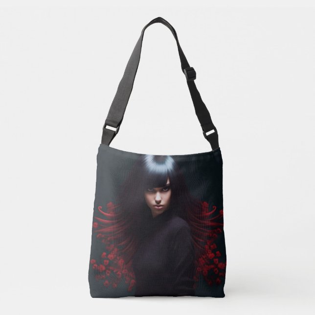 Black haired girl Tote Bag (Front)