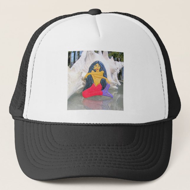 black haired mermaid hat (Front)