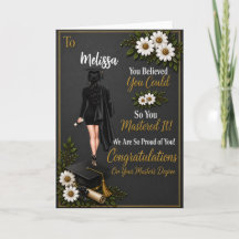 Black-haired Woman Master’s Degree Graduation