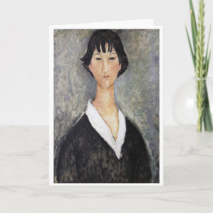 Black Haired Young Girl, Modigliani Card
