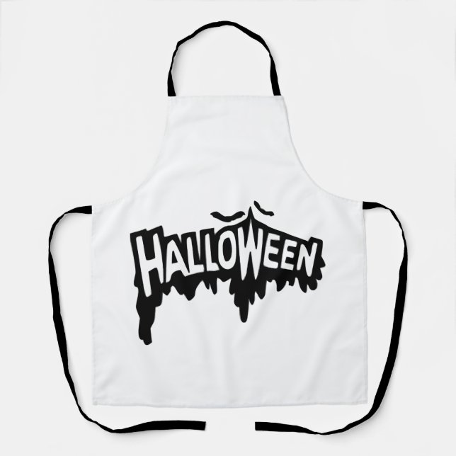 Black Halloween Apron (Front)
