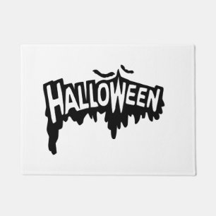 Black Halloween Doormat