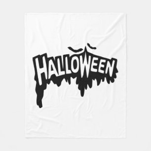 Black Halloween Fleece Blanket