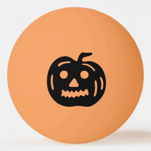 Black Halloween Jack-O-Lantern Pumpkin Shape Ping Pong Ball