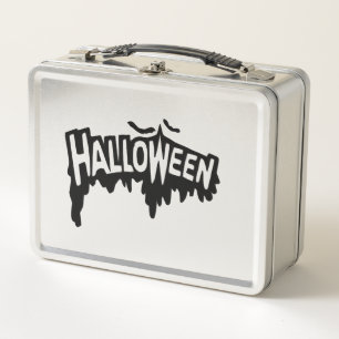 Black Halloween Metal Lunch Box