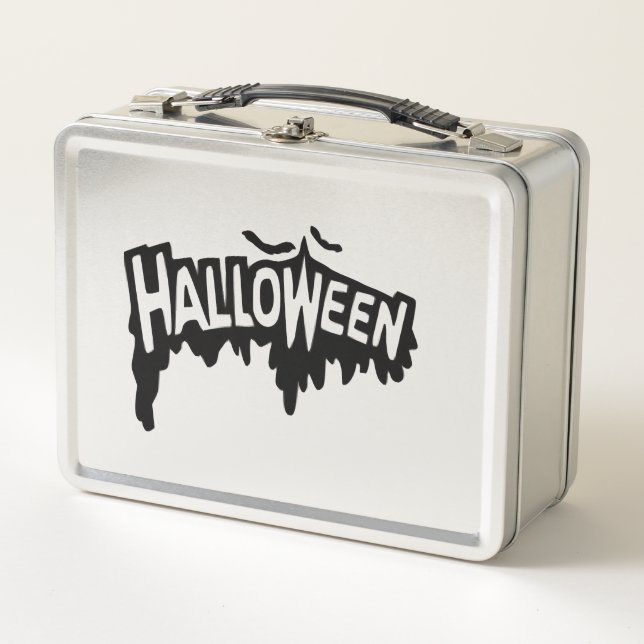 Black Halloween Metal Lunch Box (Front)