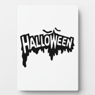Black Halloween Plaque