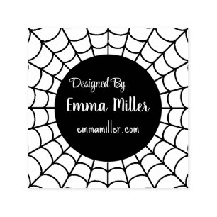 Black Halloween Spider Web Designed By Maker Self-inking Stamp
