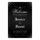 Black Halloween Spider & Web Welcome to Wedding