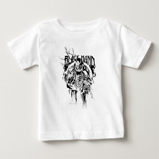 Black Hand 0 Graphic Collage, Black and White Baby T-Shirt (Front)