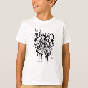 Black Hand 0 Graphic Collage, Black and White T-Shirt