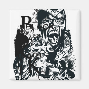 Black Hand and Skull Collage Magnet