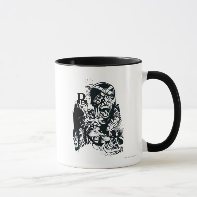 Black Hand and Skull Collage Mug (Right)