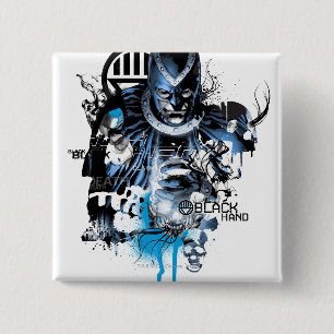 Black Hand - Blue Collage 15 Cm Square Badge