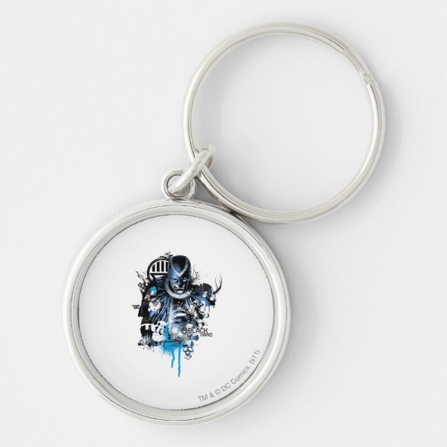 Black Hand - Blue Collage Key Ring (Front)