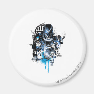 Black Hand - Blue Collage Magnet