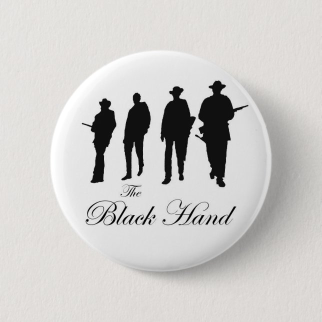 Black Hand Cowboys 6 Cm Round Badge (Front)