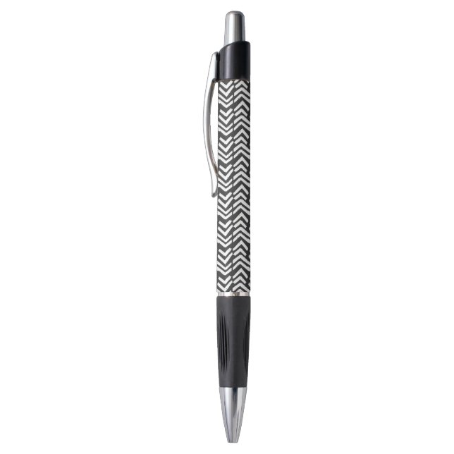Black Hand Drawn Chevron Pattern (Top (Vertical))