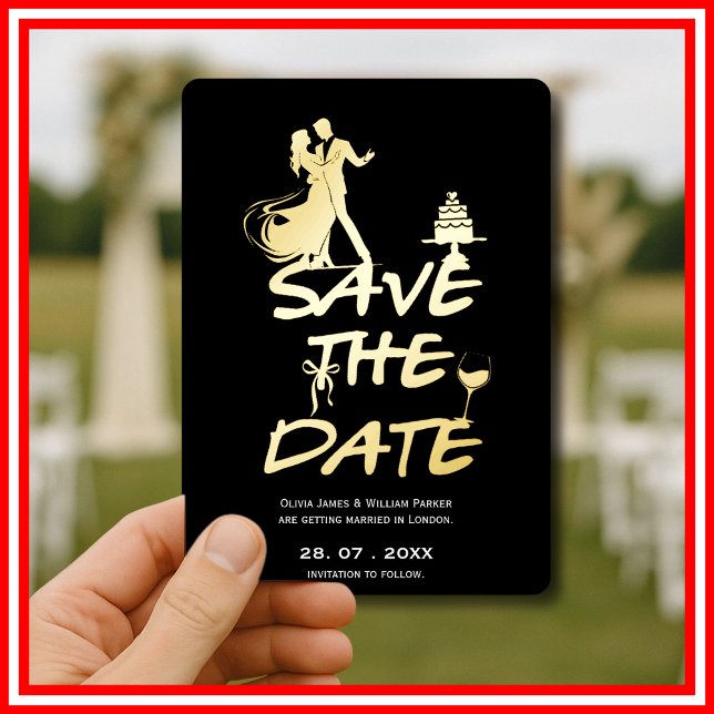 Black Hand Drawn Funky Whimsical Minimal Wedding (Creator Uploaded)