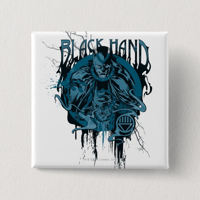 Black Hand - Graphic Collage 15 Cm Square Badge (Front)