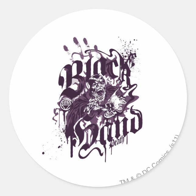 Black Hand - Purple Collage Classic Round Sticker (Front)