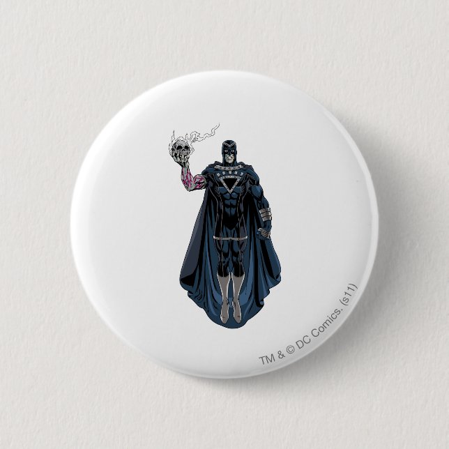 Black Hand with Skull 1 6 Cm Round Badge (Front)