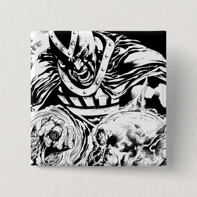 Black Hand with Skull Panel 2 15 Cm Square Badge (Front)