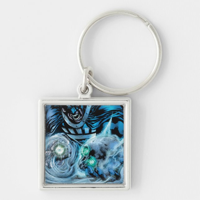 Black Hand with Skull Panel Key Ring (Front)