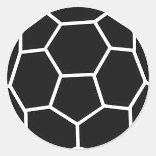 black handball icon classic round sticker