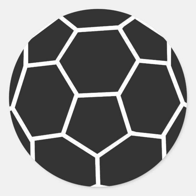black handball icon classic round sticker (Front)