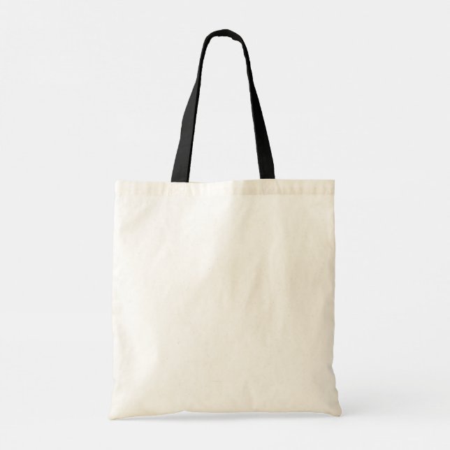 Black Handle Canvas Tote Bag (Back)