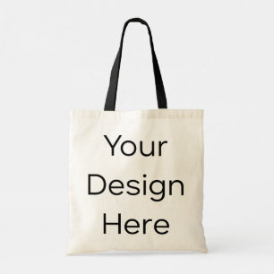 Black Handle Canvas Tote Bag