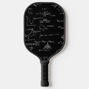 Black Handwritten Mathematics Equations  Pickleball Paddle
