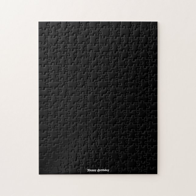 Black Happy Birthday Frustrating Jigsaw Puzzle (Vertical)
