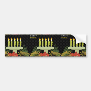black happy kwanzaa bumper sticker