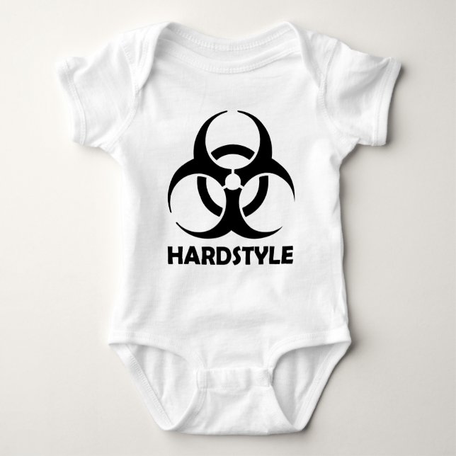 black hardstyle tribal baby bodysuit (Front)