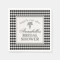 Black Harlequin Chequered Bridal Shower