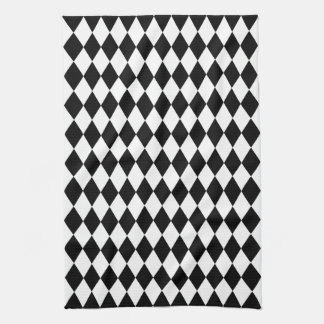 Black Harlequin Tea Towel