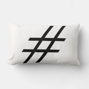 Black Hashtag, Lumbar Cushion